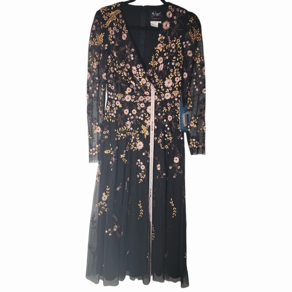 MAC DUGGAL Floral Embroidered Dress - Picture 6 of 11